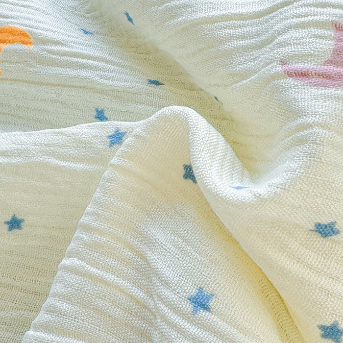 91家纺网 家纺一手货源 找家纺 几禾 2026新款A类三层纱印花夏被-柔纱 柔纱-星月天空