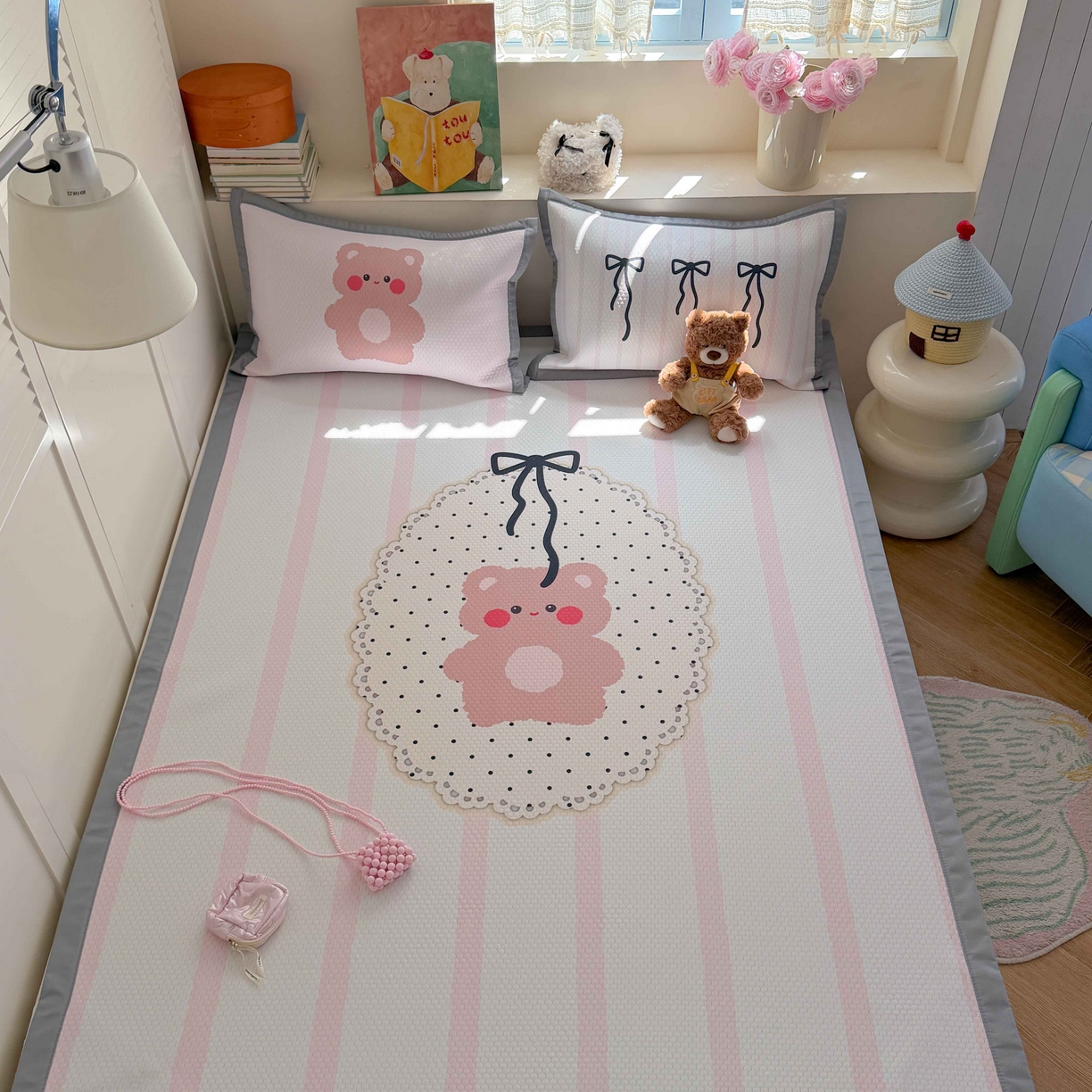 91家纺网 家纺一手货源 找家纺 （总）Sweet dreams甜梦 2026新款数码印花大板凉感豆豆席