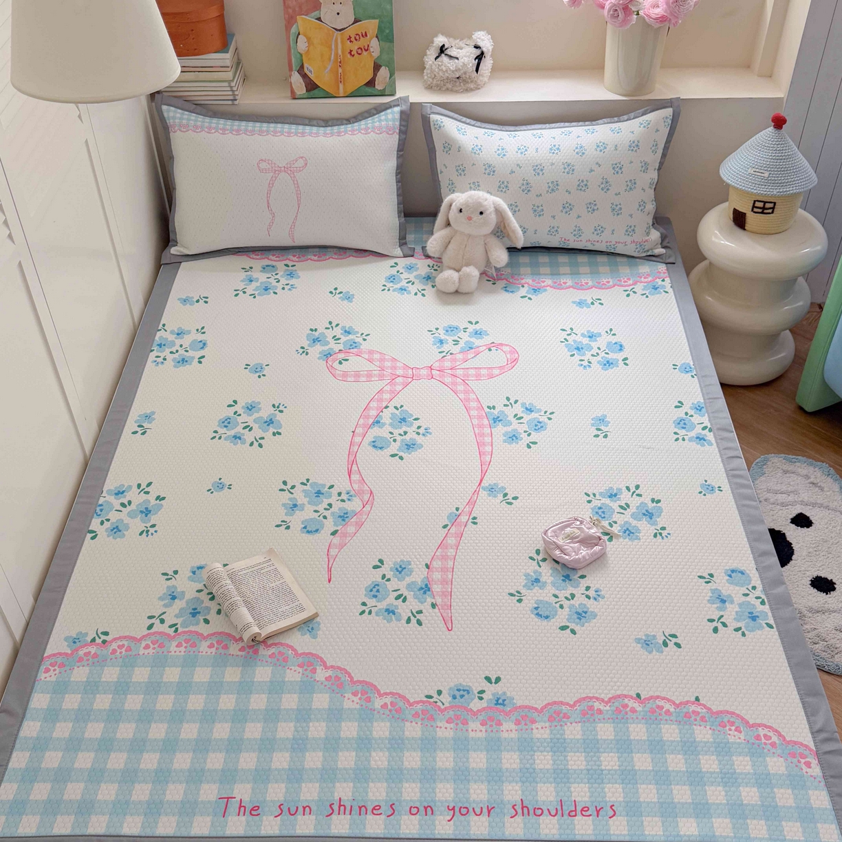 91家纺网 家纺一手货源 找家纺 （总）Sweet dreams甜梦 2026新款数码印花大板凉感豆豆席