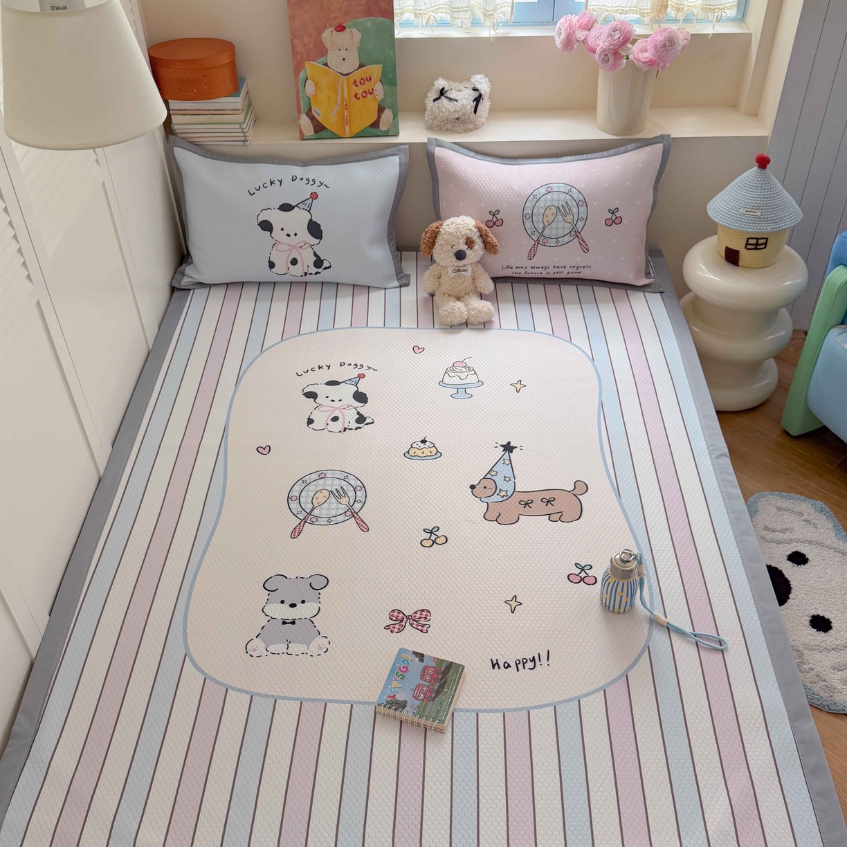 91家纺网 家纺一手货源 找家纺 （总）Sweet dreams甜梦 2026新款数码印花大板凉感豆豆席