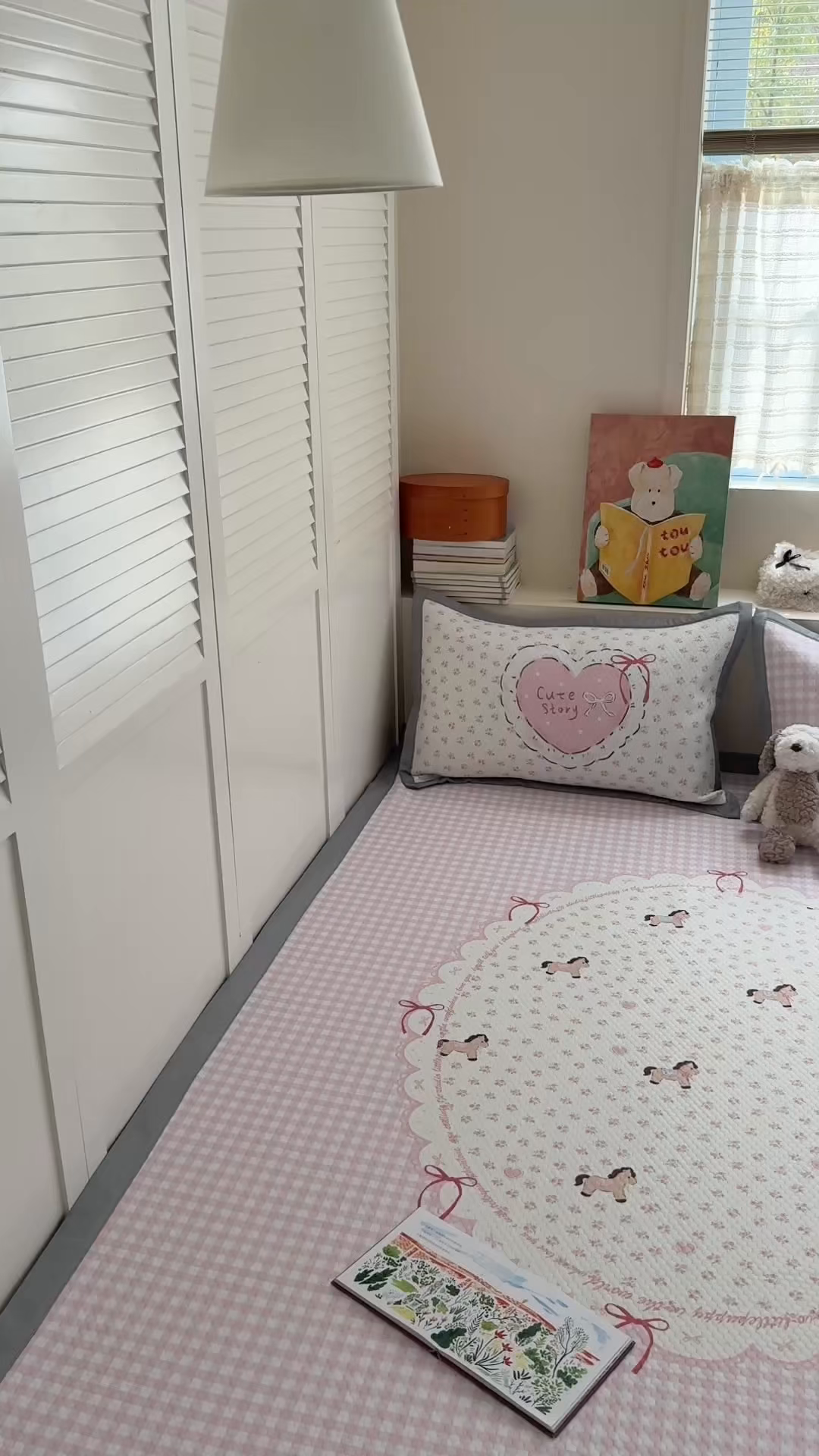 91家纺网 家纺一手货源 找家纺 Sweet dreams甜梦 2026新款数码印花大板凉感豆豆席 爱心小马