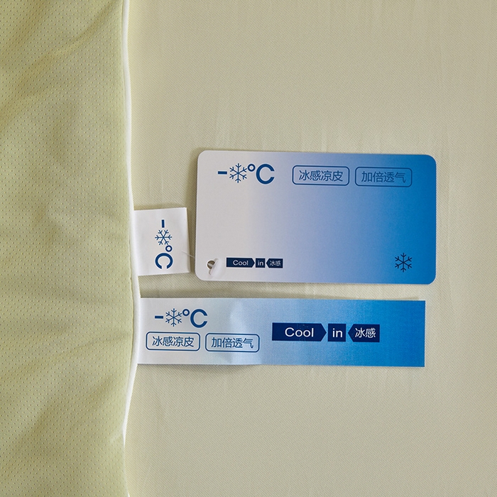 91家纺网 家纺一手货源 找家纺 桃子家居 2026新款A类高品质冰冰凉雪花冰感凉皮双面加倍透气孔氨纶凉感夏被 冰感凉皮-抹茶芒果（加倍透气）