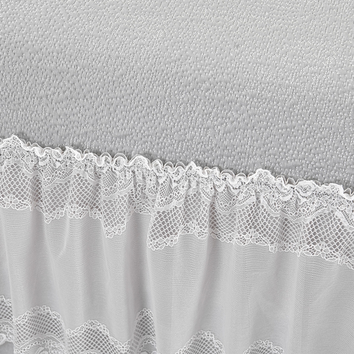 91家纺网 家纺一手货源 找家纺 席匠 2026新款凉感冰豆豆床裙款凉席席子凉席-美人纱 漫花-灰