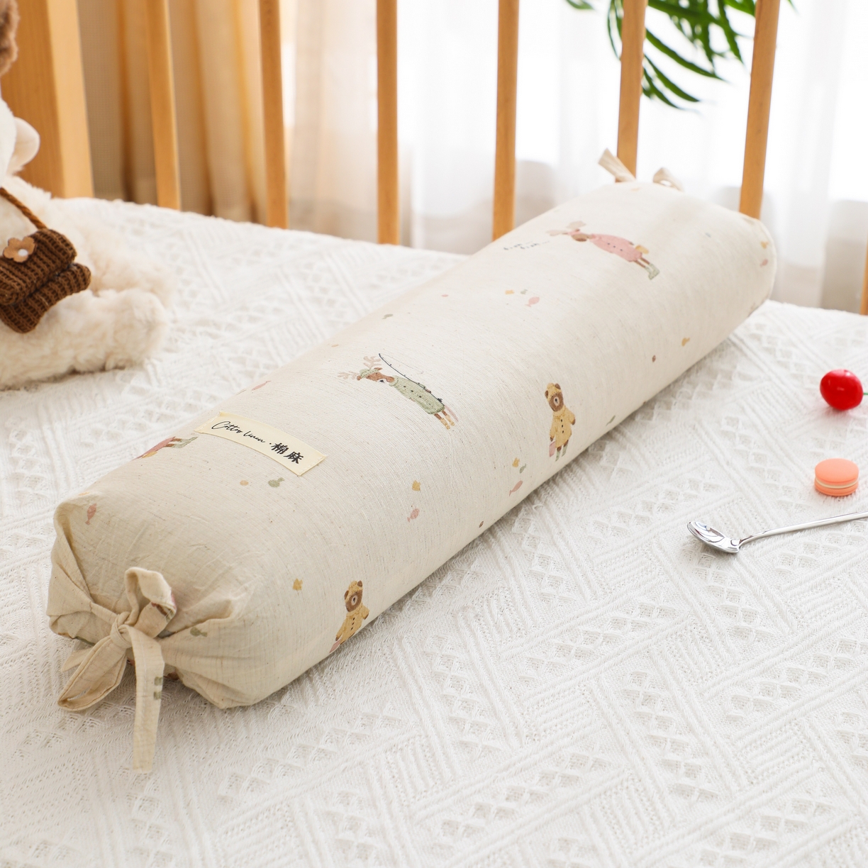 91家纺网 家纺一手货源 找家纺 （总）芯洲 2026新款月芽形棉麻充棉助眠夹腿神器抱枕