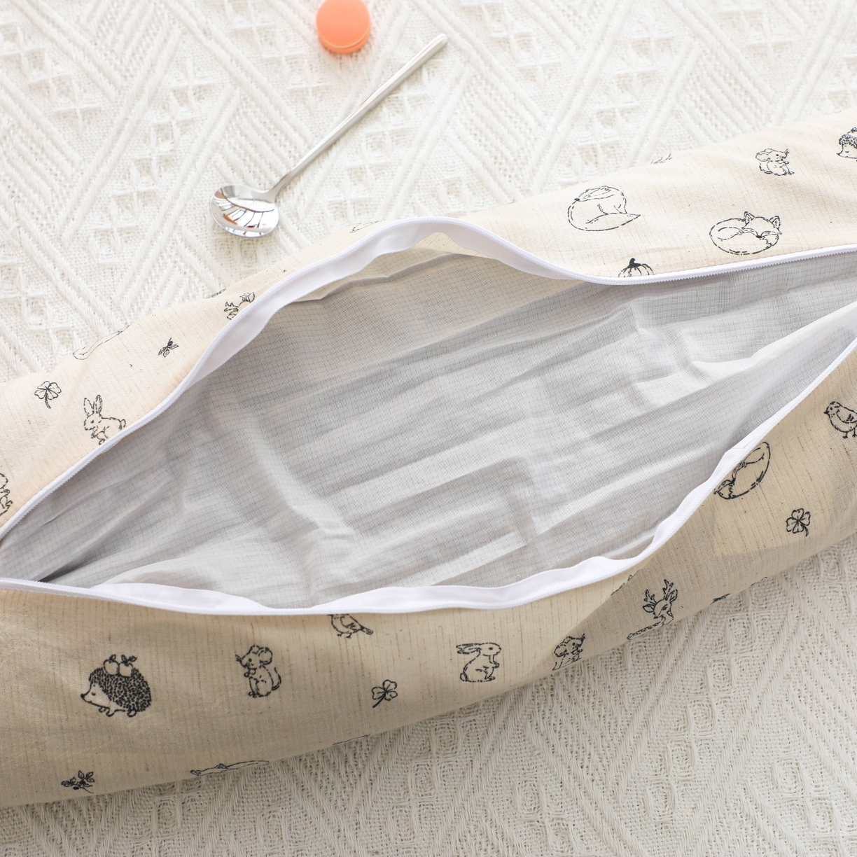 91家纺网 家纺一手货源 找家纺 芯洲 2026新款全棉透气棉麻颈椎荞麦护颈枕枕头枕芯 棉麻颈椎枕-森林