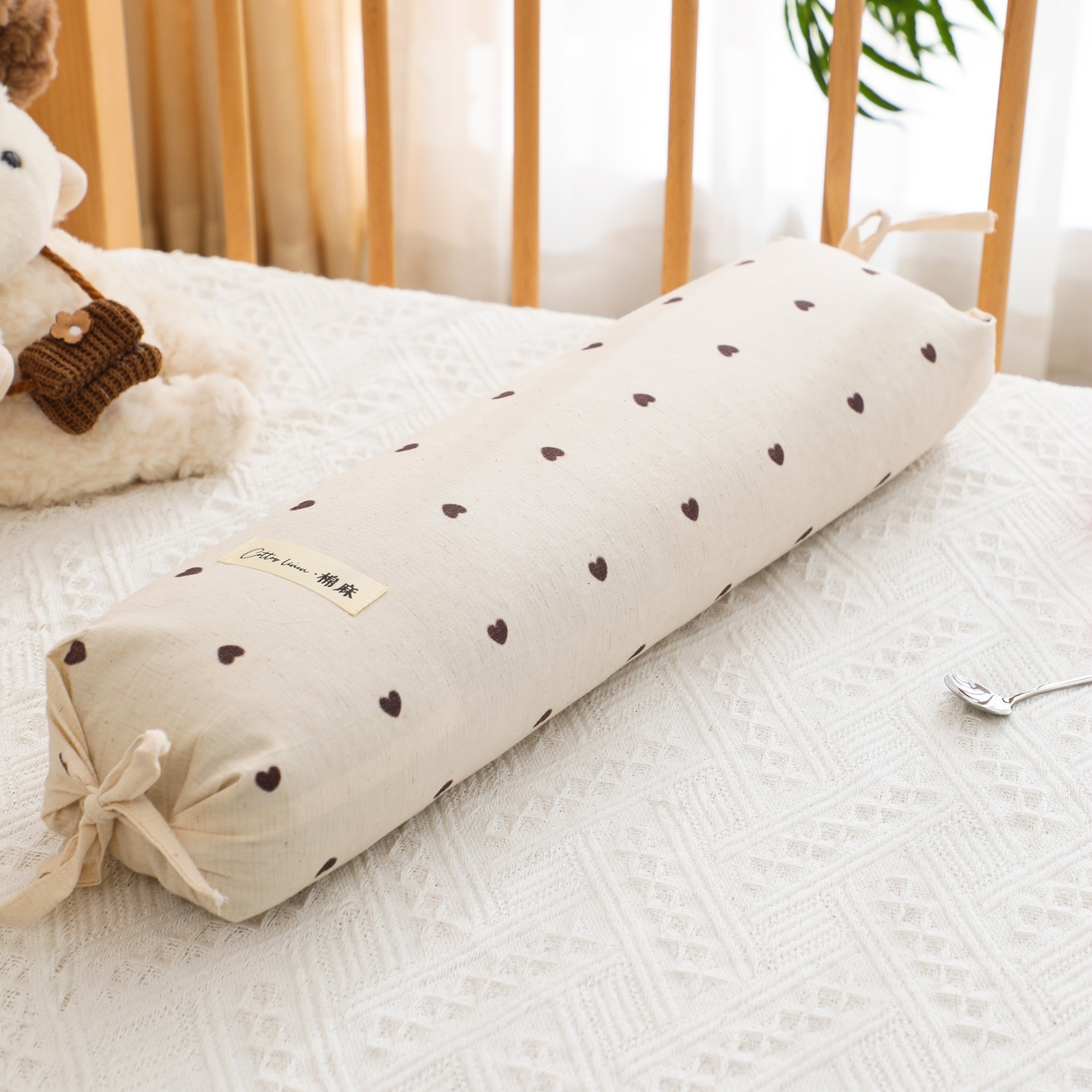 芯洲 2026新款全棉透气棉麻颈椎荞麦护颈枕枕头枕芯 棉麻颈椎枕-心晴