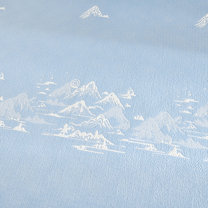 91家纺网 家纺一手货源 找家纺 席匠 2026新款凉感冰豆豆床裙款凉席席子凉席-美人纱 山水-蓝