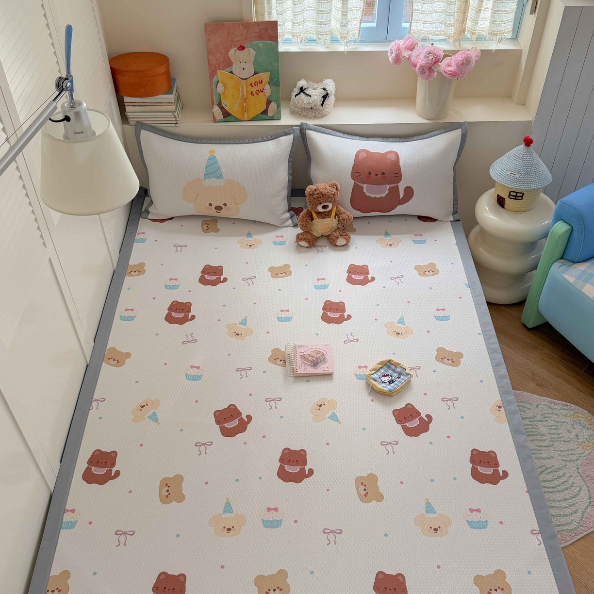 91家纺网 家纺一手货源 找家纺 （总）Sweet dreams甜梦 2026新款数码印花小板凉感豆豆席