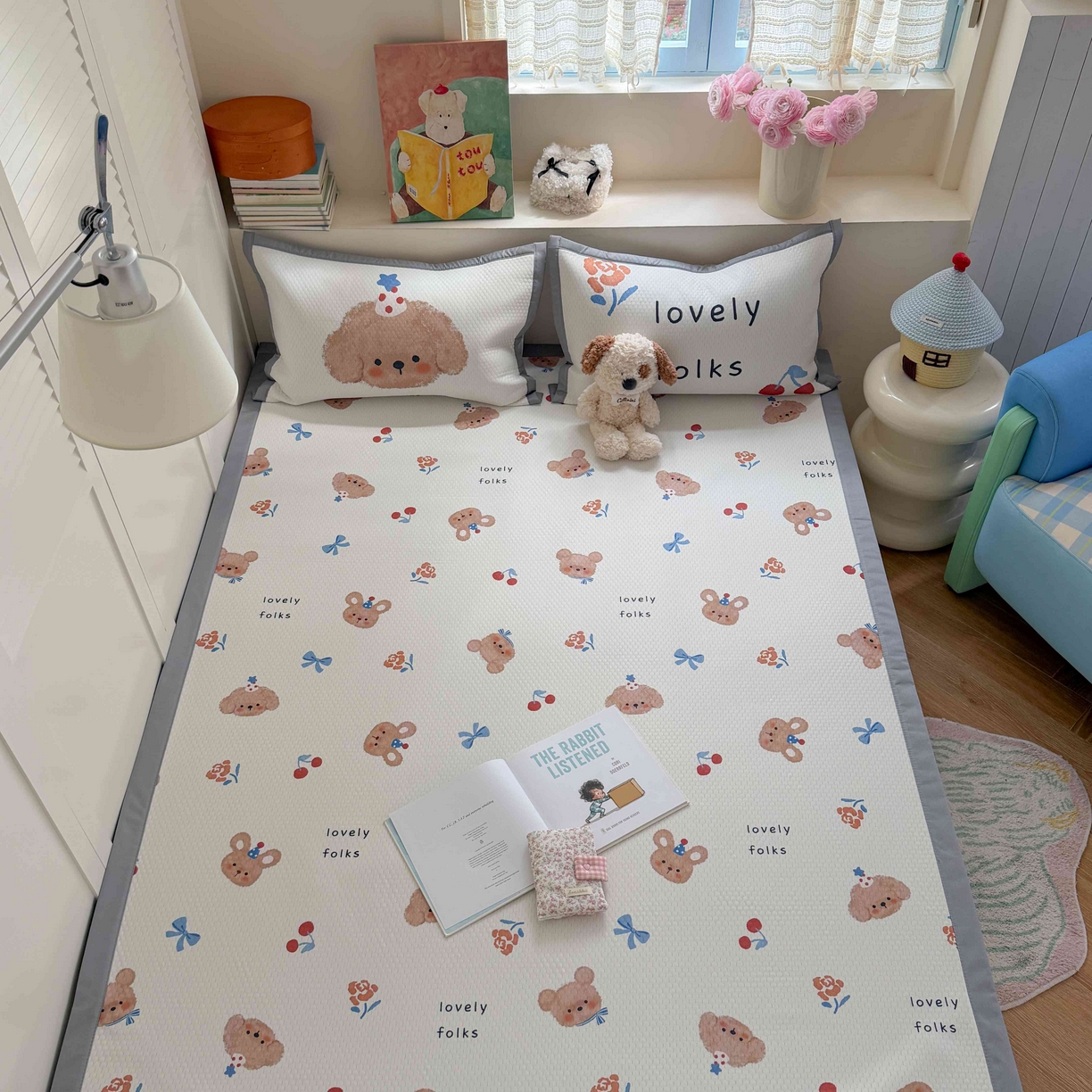 91家纺网 家纺一手货源 找家纺 （总）Sweet dreams甜梦 2026新款数码印花小板凉感豆豆席