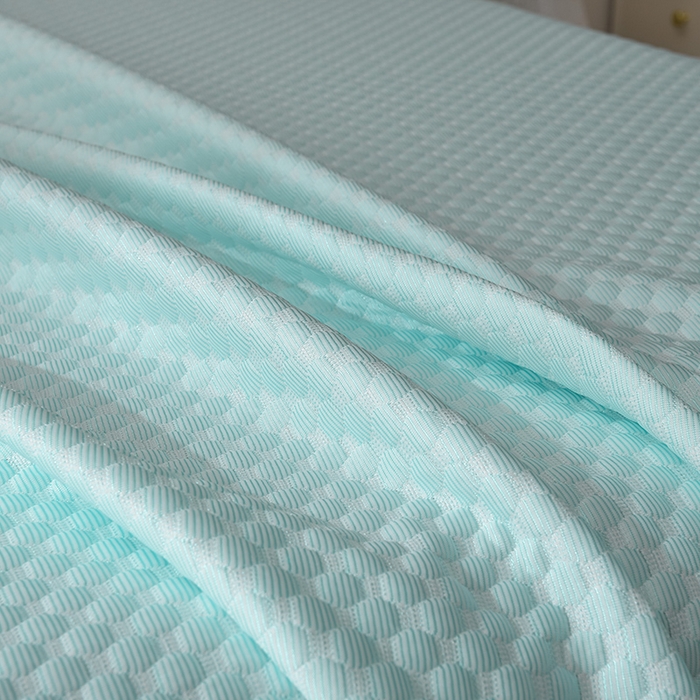 91家纺网 家纺一手货源 找家纺 席匠 2026新款A类凉感豆豆凉席席子凉席三件套 天空蓝