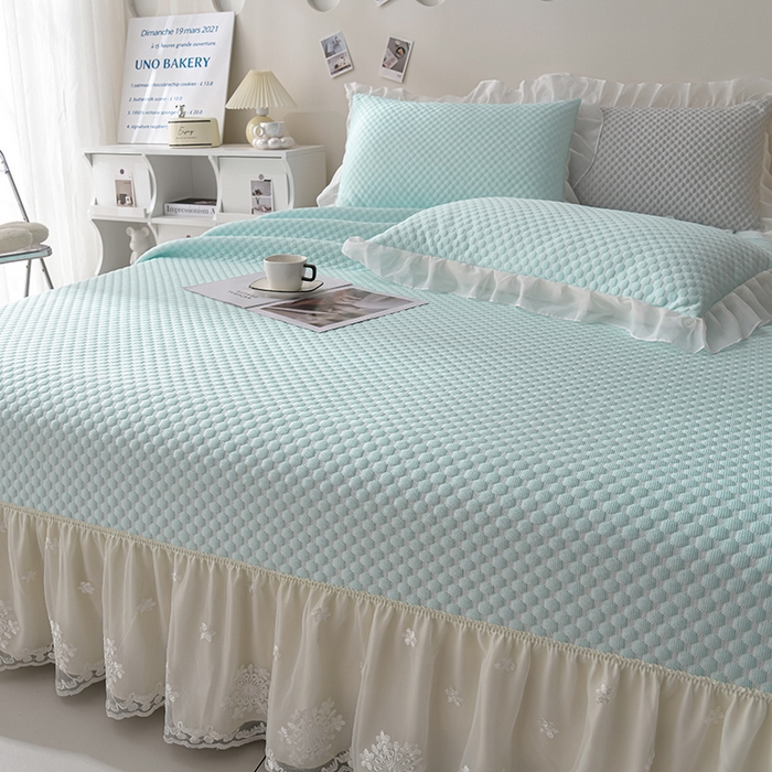 91家纺网 家纺一手货源 找家纺 席匠 2026新款A类凉感豆豆凉席席子凉席三件套 天空蓝