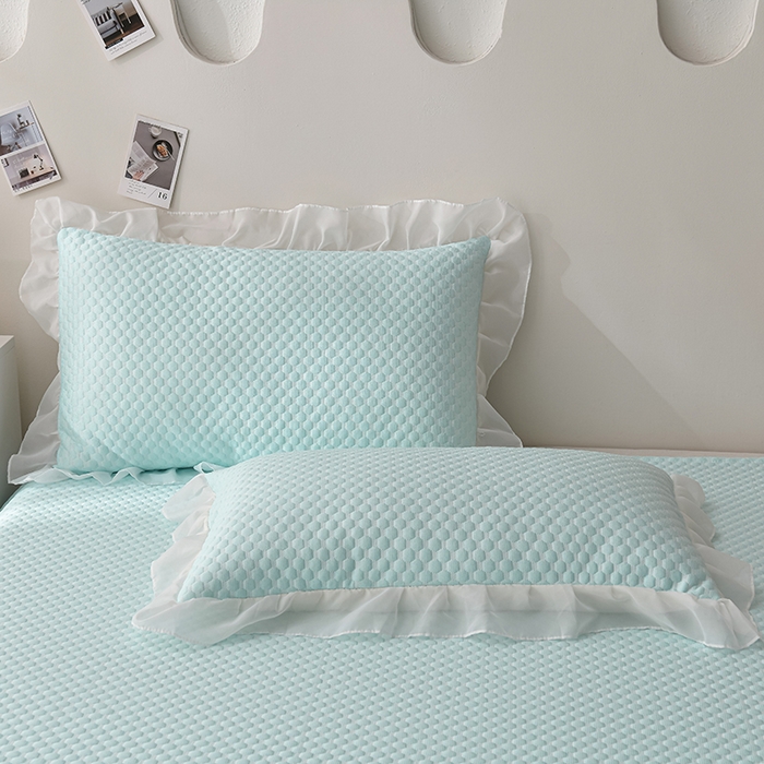 91家纺网 家纺一手货源 找家纺 席匠 2026新款A类凉感豆豆凉席席子凉席三件套 天空蓝