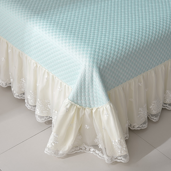 91家纺网 家纺一手货源 找家纺 席匠 2026新款A类凉感豆豆凉席席子凉席三件套 天空蓝