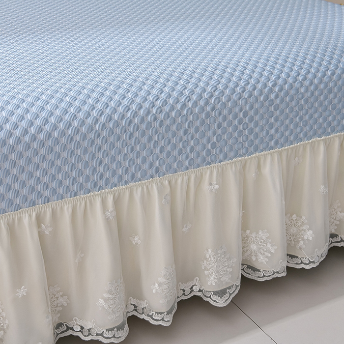 91家纺网 家纺一手货源 找家纺 席匠 2026新款A类凉感豆豆凉席席子凉席三件套 婴儿蓝