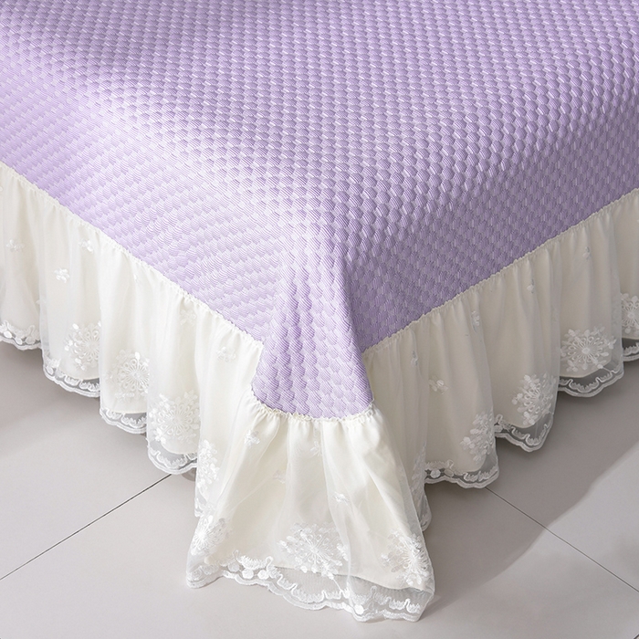 91家纺网 家纺一手货源 找家纺 席匠 2026新款A类凉感豆豆凉席席子凉席三件套 紫色