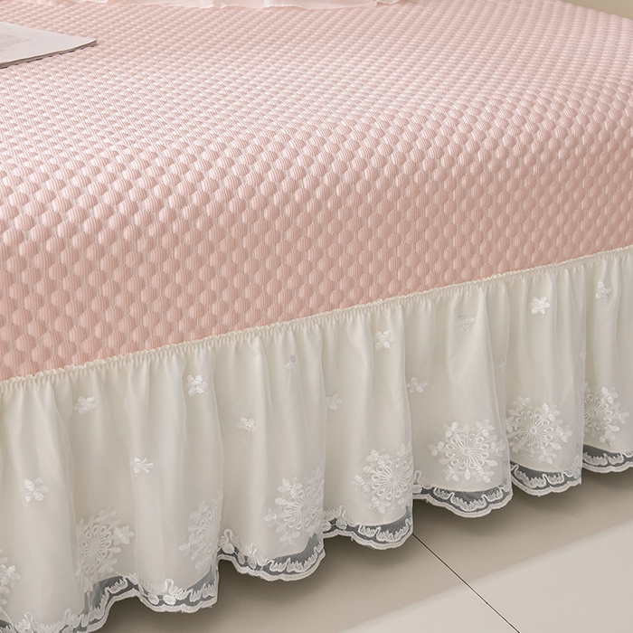 91家纺网 家纺一手货源 找家纺 席匠 2026新款A类凉感豆豆凉席席子凉席三件套 粉色