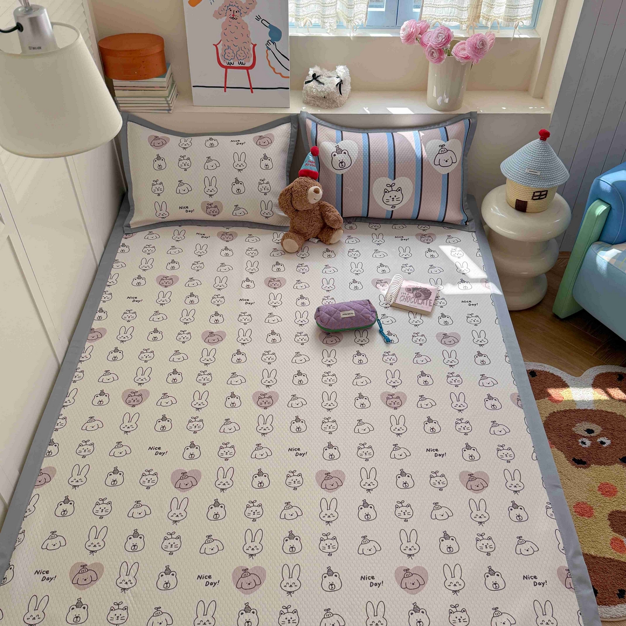 Sweet dreams甜梦 2026新款数码印花小板凉感豆豆席 美好一天