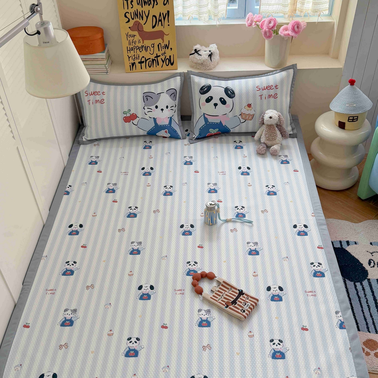 Sweet dreams甜梦 2026新款数码印花小板凉感豆豆席 甜梦时光