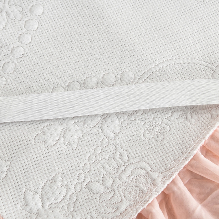 91家纺网 家纺一手货源 找家纺 席匠 2026新款凉感冰豆豆床裙款凉席席子凉席-PE系列 欧式-粉