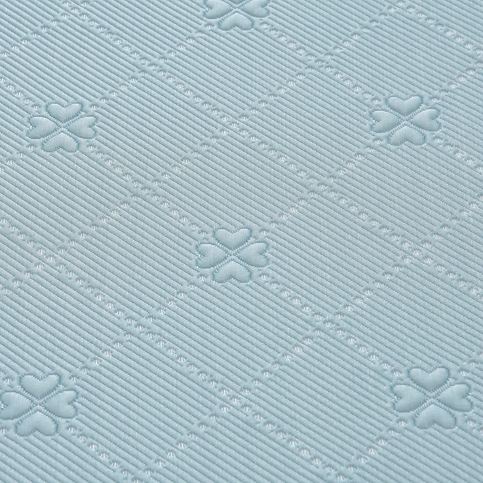 91家纺网 家纺一手货源 找家纺 席匠 2026新款凉感冰豆豆床裙款凉席席子凉席-PE系列 幸运草-蓝