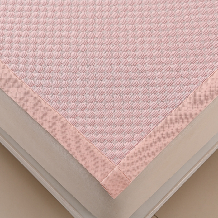 91家纺网 家纺一手货源 找家纺 （总）席匠 2026新款冰豆豆床裙纯色款凉席席子凉席三件套