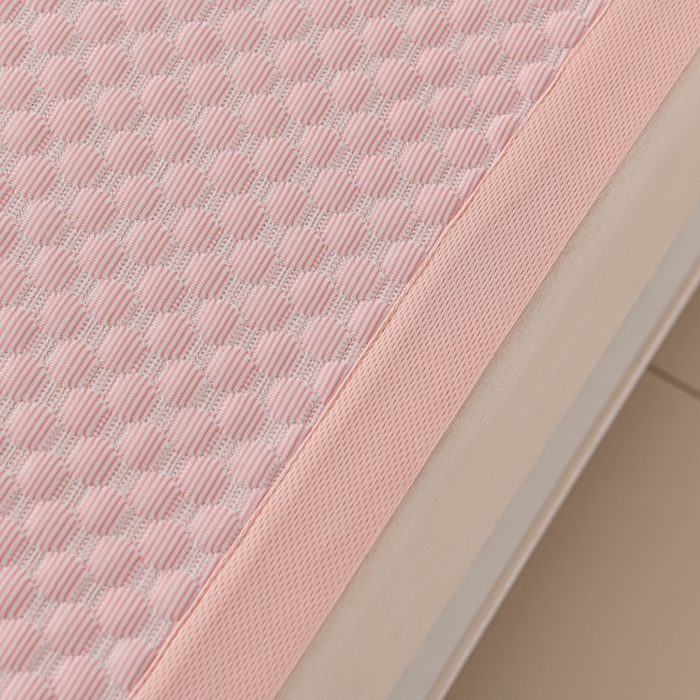 91家纺网 家纺一手货源 找家纺 （总）席匠 2026新款冰豆豆床裙纯色款凉席席子凉席三件套