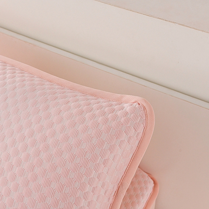 91家纺网 家纺一手货源 找家纺 席匠 2026新款冰豆豆床裙纯色款凉席席子凉席三件套 纯色床笠款-粉