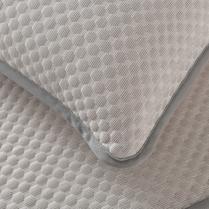 91家纺网 家纺一手货源 找家纺 席匠 2026新款冰豆豆床裙纯色款凉席席子凉席三件套 纯色床笠款-灰