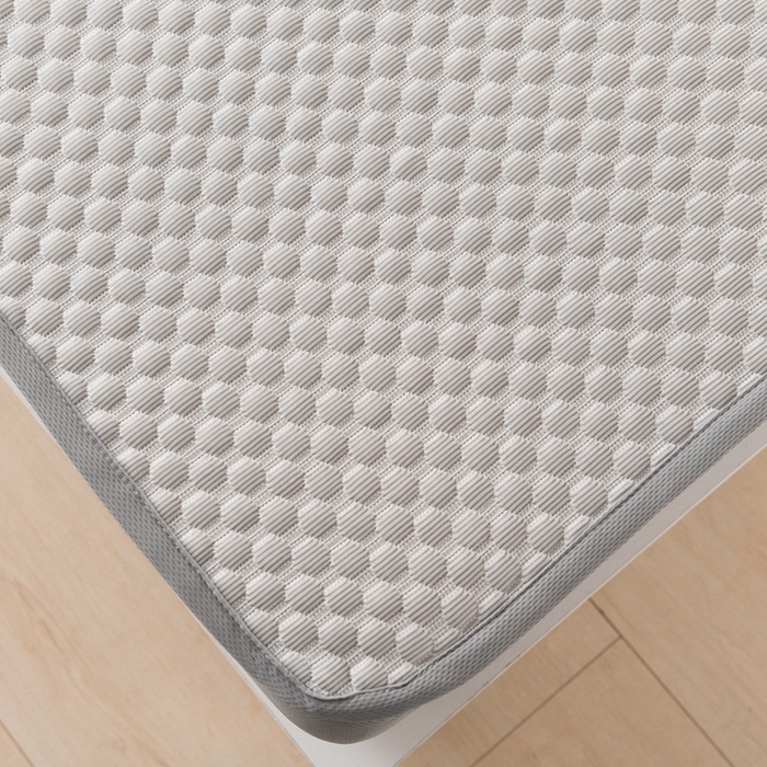 91家纺网 家纺一手货源 找家纺 席匠 2026新款冰豆豆床裙纯色款凉席席子凉席三件套 纯色床笠款-灰