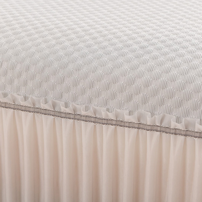 91家纺网 家纺一手货源 找家纺 席匠 2026新款冰豆豆床裙纯色款凉席席子凉席三件套 纯色渐变床裙款-灰