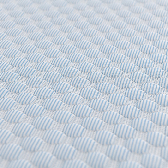 91家纺网 家纺一手货源 找家纺 席匠 2026新款冰豆豆床裙纯色款凉席席子凉席三件套 纯色渐变床裙款-蓝