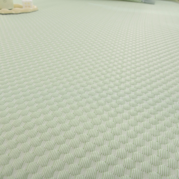 91家纺网 家纺一手货源 找家纺 席匠 2026新款冰豆豆床裙纯色款凉席席子凉席三件套 纯色渐变床裙款-绿