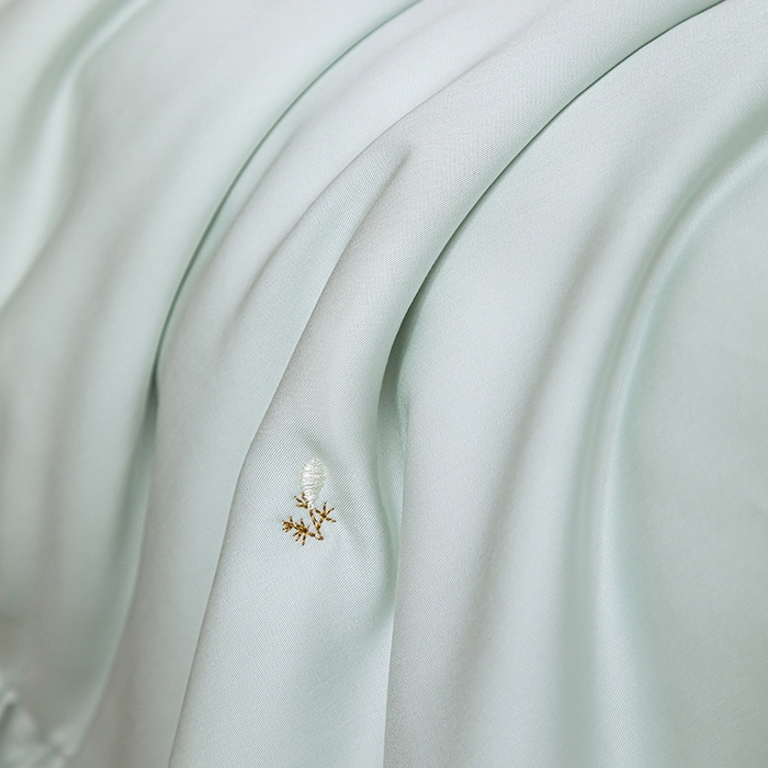 91家纺网 家纺一手货源 找家纺 上喜 2026新款天丝小花刺绣夏被夏凉被空调被四件套 绿色