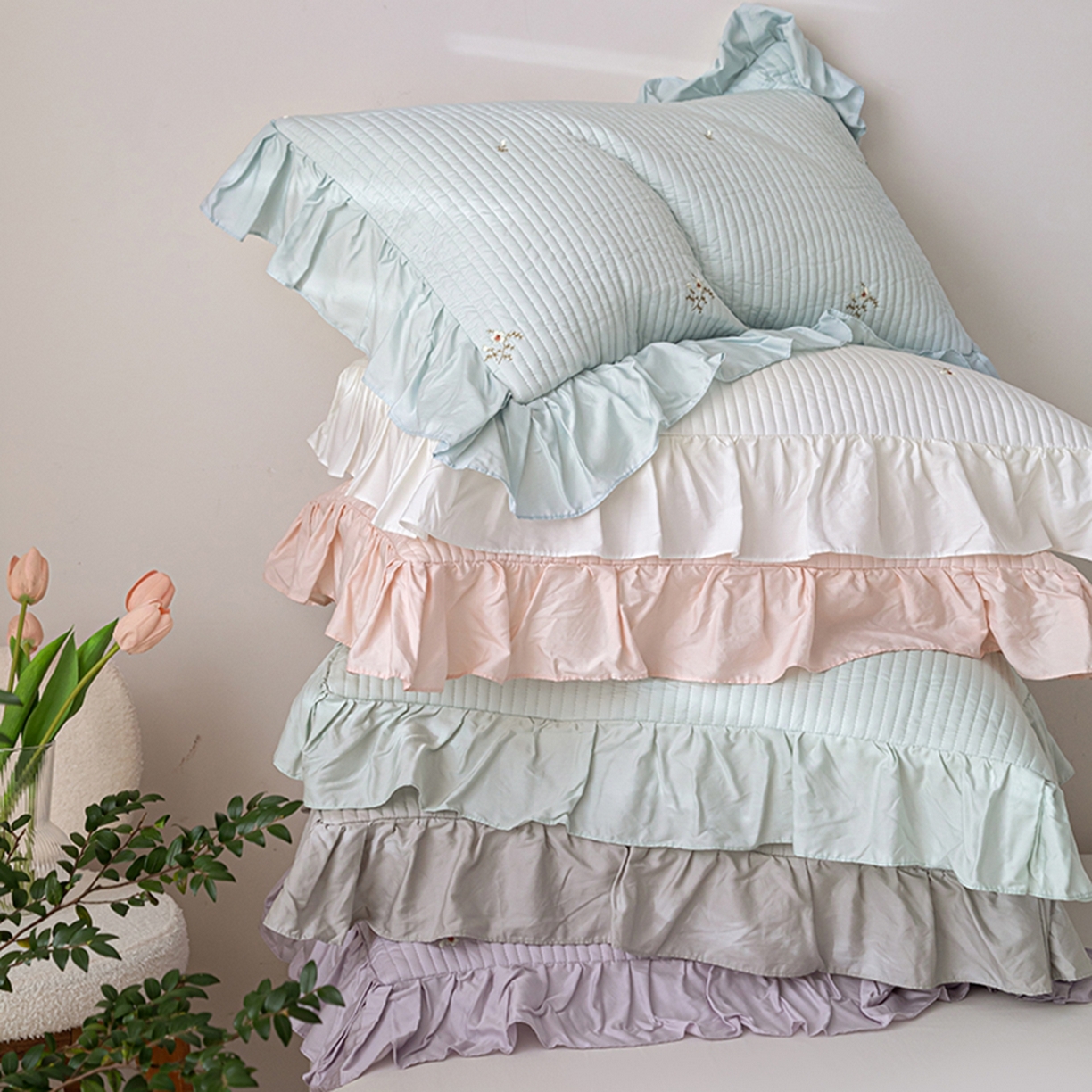 91家纺网 家纺一手货源 找家纺 上喜 2026新款天丝小花刺绣夏被夏凉被空调被四件套 组合图（仅供展示不可下单）