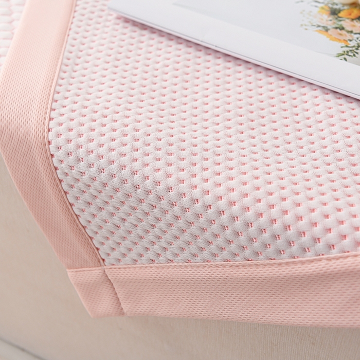 91家纺网 家纺一手货源 找家纺 席匠 2026新款冰豆豆床裙卡通款凉席席子凉席三件套 卡比巴拉床席款-粉