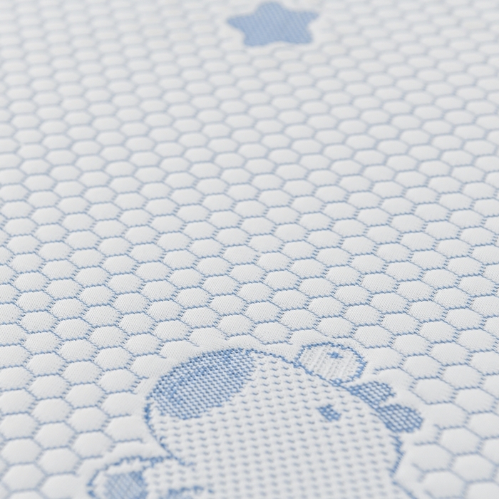 91家纺网 家纺一手货源 找家纺 席匠 2026新款冰豆豆床裙卡通款凉席席子凉席三件套 卡比巴拉床席款-蓝