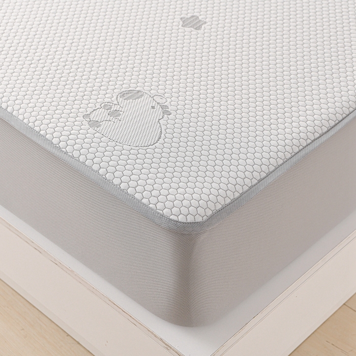 91家纺网 家纺一手货源 找家纺 席匠 2026新款冰豆豆床裙卡通款凉席席子凉席三件套 卡比巴拉床笠款-灰