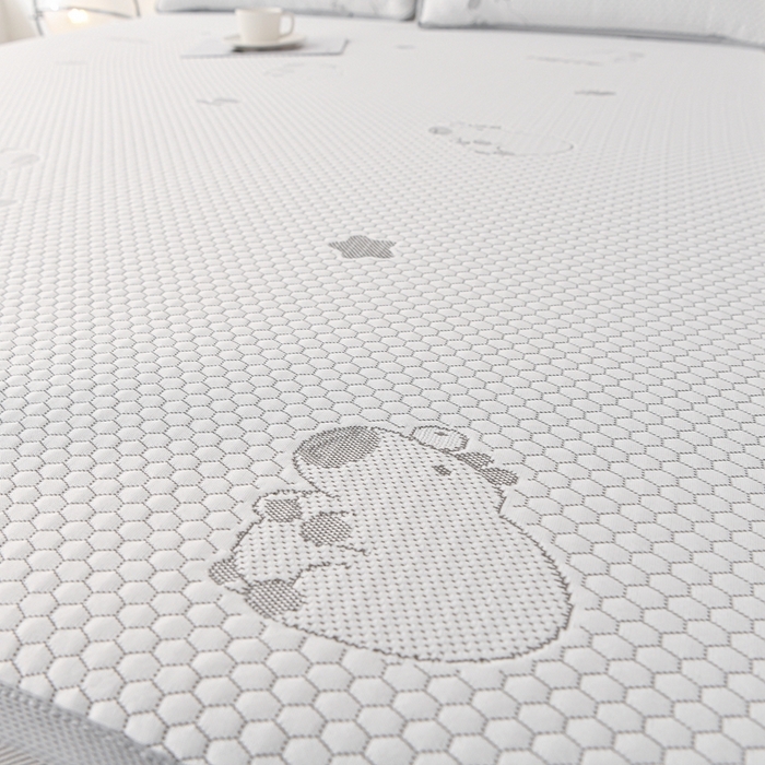 91家纺网 家纺一手货源 找家纺 席匠 2026新款冰豆豆床裙卡通款凉席席子凉席三件套 卡比巴拉床笠款-灰