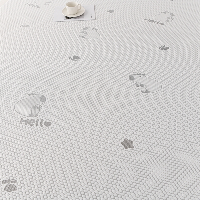 91家纺网 家纺一手货源 找家纺 席匠 2026新款冰豆豆床裙卡通款凉席席子凉席三件套 卡比巴拉床笠款-灰