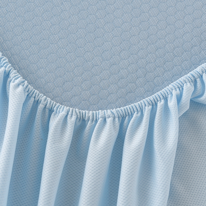 91家纺网 家纺一手货源 找家纺 席匠 2026新款冰豆豆床裙卡通款凉席席子凉席三件套 卡比巴拉床笠款-蓝