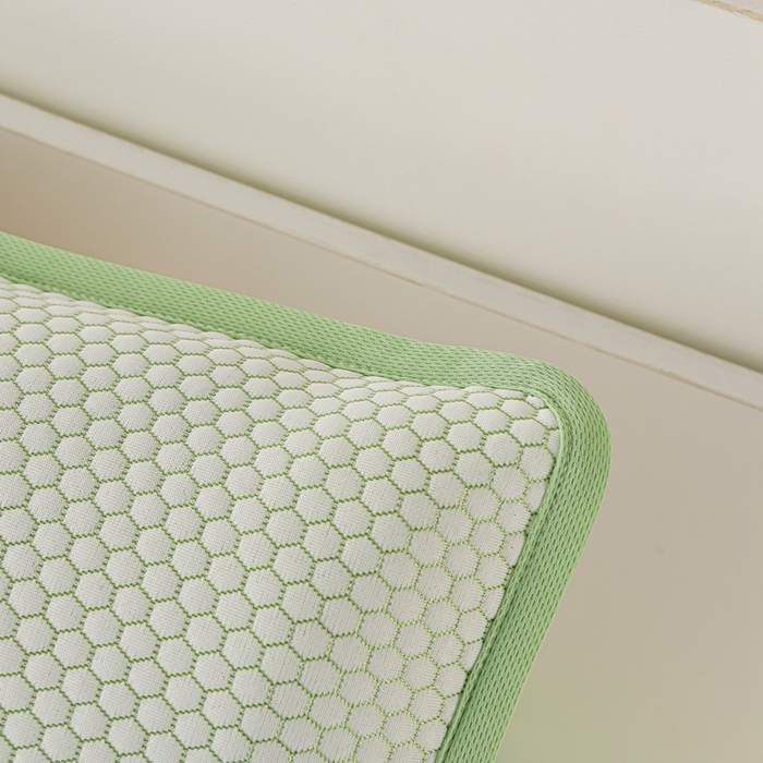 91家纺网 家纺一手货源 找家纺 席匠 2026新款冰豆豆床裙卡通款凉席席子凉席三件套 卡比巴拉床笠款-绿