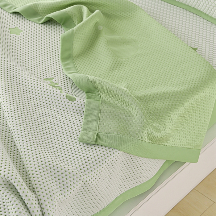 91家纺网 家纺一手货源 找家纺 席匠 2026新款冰豆豆床裙卡通款凉席席子凉席三件套 卡比巴拉床笠款-绿