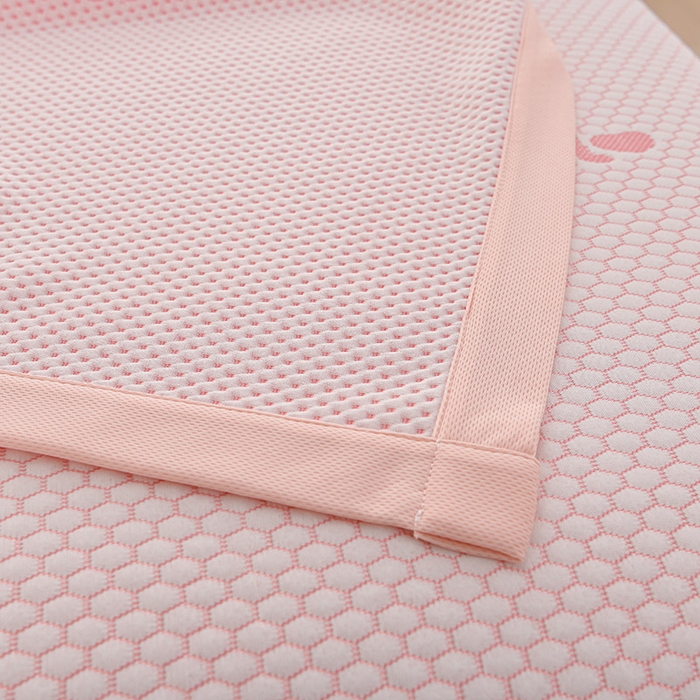 91家纺网 家纺一手货源 找家纺 席匠 2026新款冰豆豆床裙卡通款凉席席子凉席三件套 卡比巴拉渐变款-粉