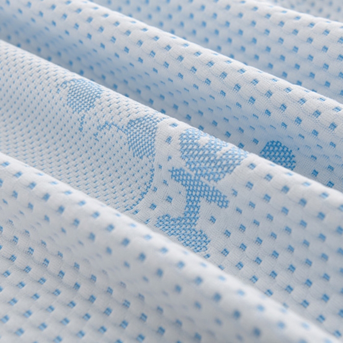 91家纺网 家纺一手货源 找家纺 席匠 2026新款冰豆豆床裙卡通款凉席席子凉席三件套 卡比巴拉渐变款-蓝