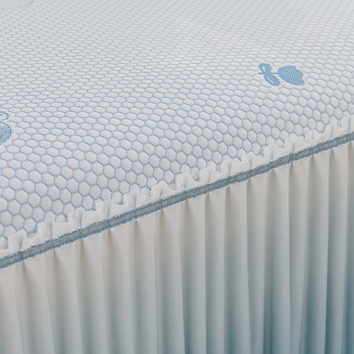 91家纺网 家纺一手货源 找家纺 席匠 2026新款冰豆豆床裙卡通款凉席席子凉席三件套 卡比巴拉渐变款-蓝