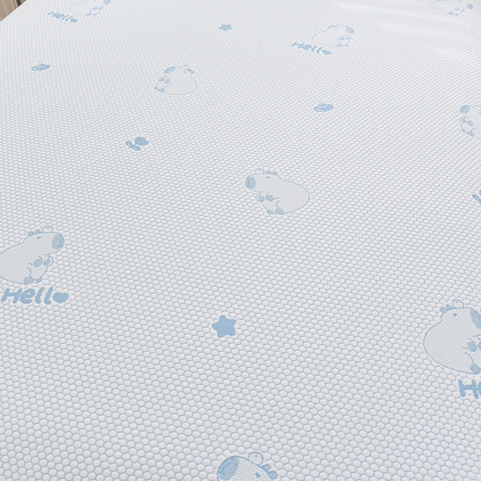 91家纺网 家纺一手货源 找家纺 席匠 2026新款冰豆豆床裙卡通款凉席席子凉席三件套 卡比巴拉渐变款-蓝