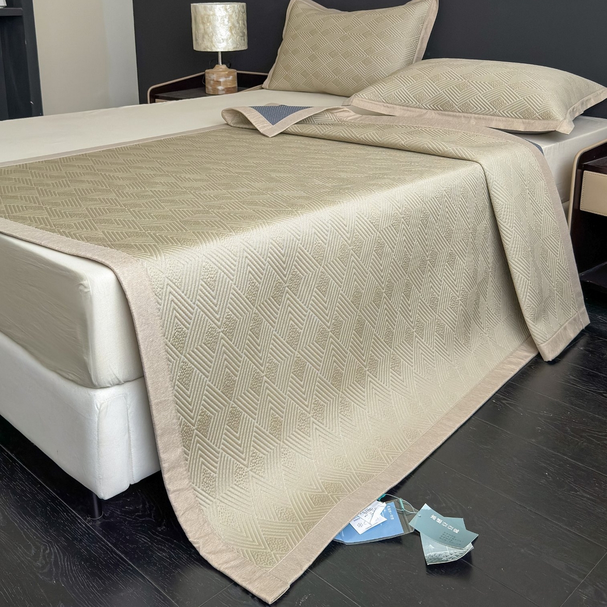 91家纺网 家纺一手货源 找家纺 （总）席匠 2026新款冰豆豆冰感席面凉席席子大菱形直角