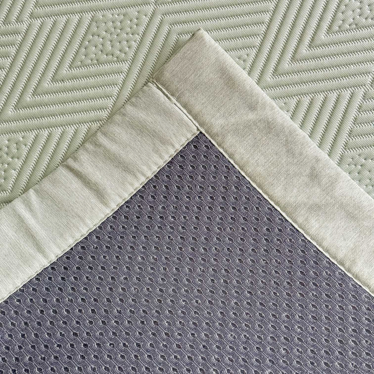 91家纺网 家纺一手货源 找家纺 席匠 2026新款冰豆豆冰感席面凉席席子大菱形直角 大菱形直角-绿