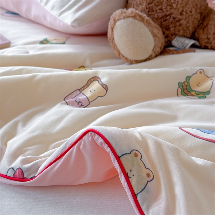 91家纺网 家纺一手货源 找家纺 暖生活 2026春夏新款A类针织锦氨绵绵冰双感夏被夏凉被空调被 汉堡仔