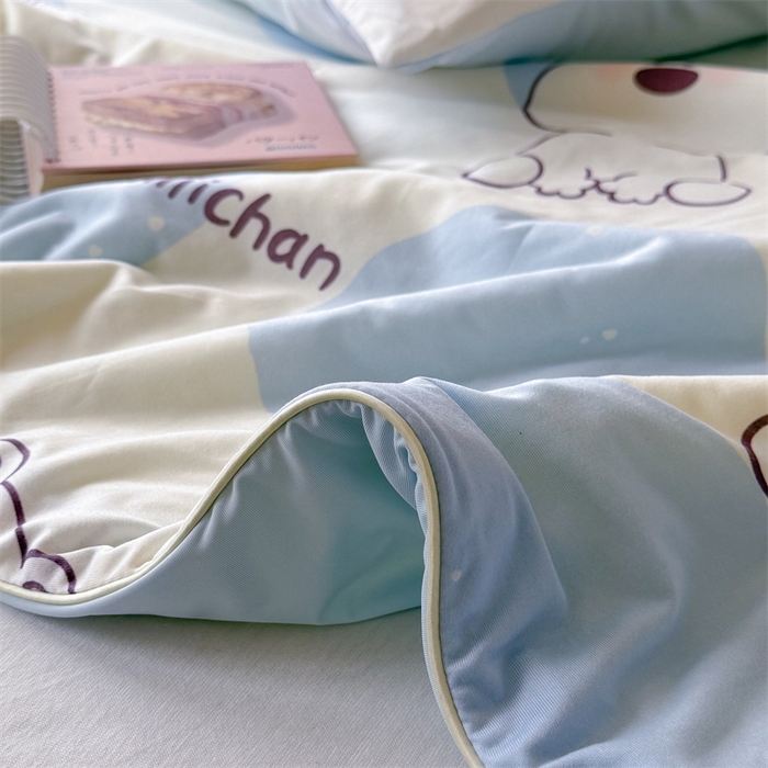 91家纺网 家纺一手货源 找家纺 暖生活 2026春夏新款A类针织锦氨绵绵冰双感夏被夏凉被空调被 泡泡熊